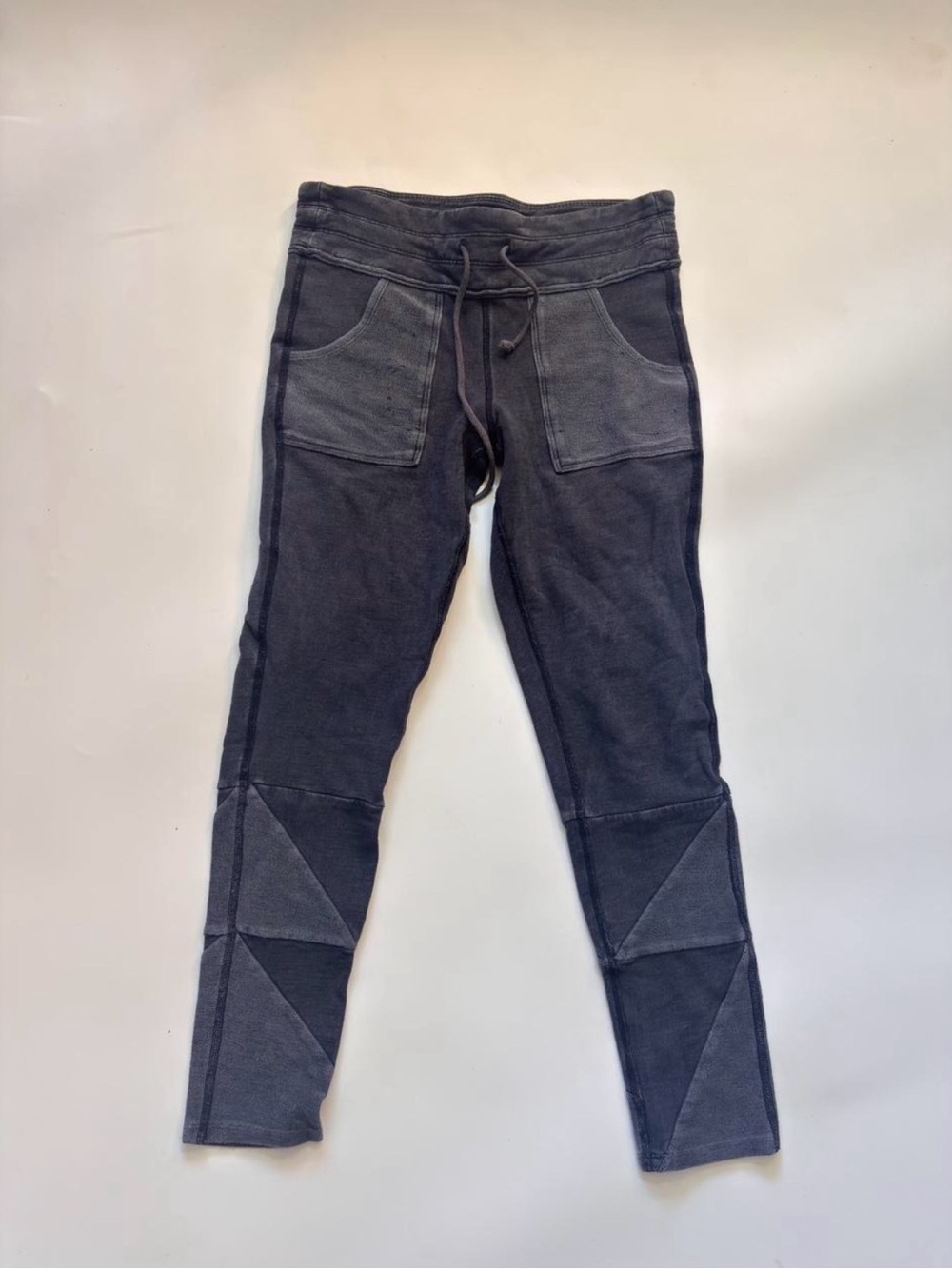Free People Charcoal Patchwork Jogger Leggings